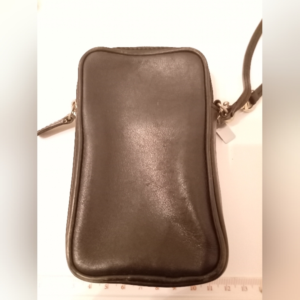 Coach Black Leather Wristlet Pouch - Picture 4 of 6